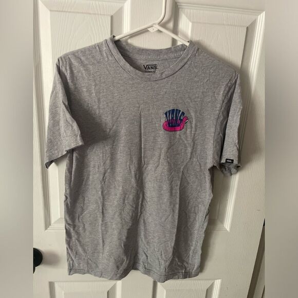 Vans Pool Party Flamingo Short Sleeve Gray Tee Shirt Youth XL (14+) - Picture 2 of 4